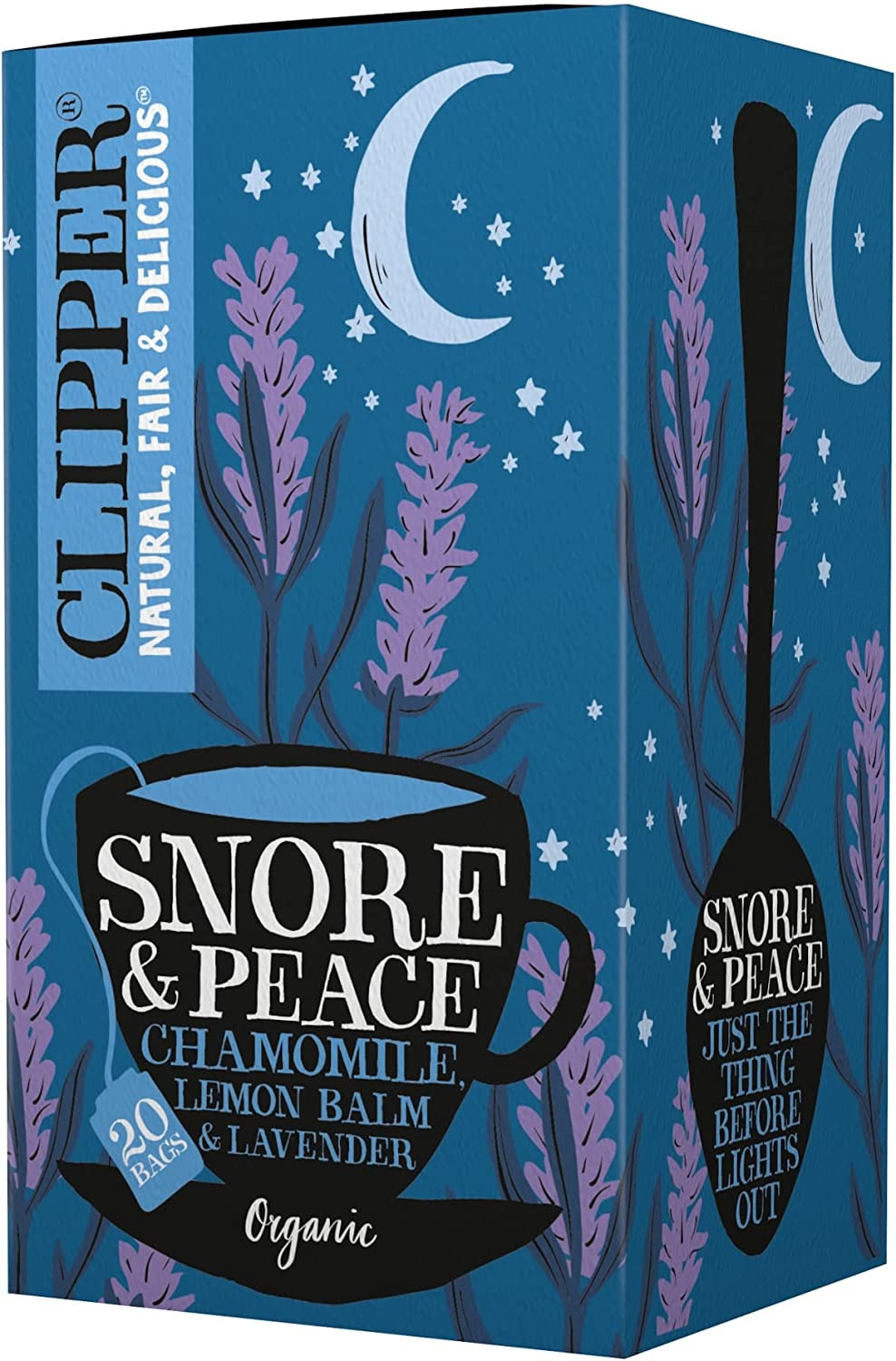 Clipper Organic Snore & Peace Infusion Tea - 20 Unbleached Bags - 30g (Pack  of 2)