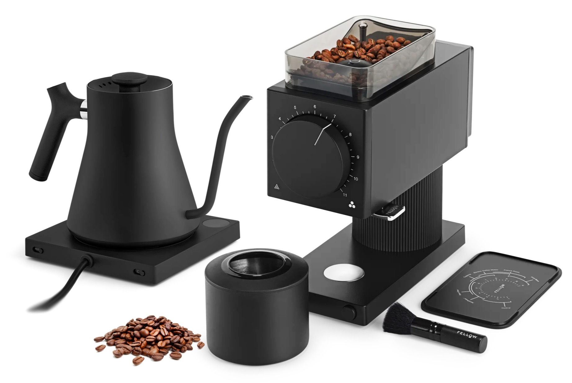 Fellow ODE Brew Grinder Gen 2 kaffekvarn + Fellow Stagg EKG elektrisk  vattenkokare 0,9 l, mattsvart
