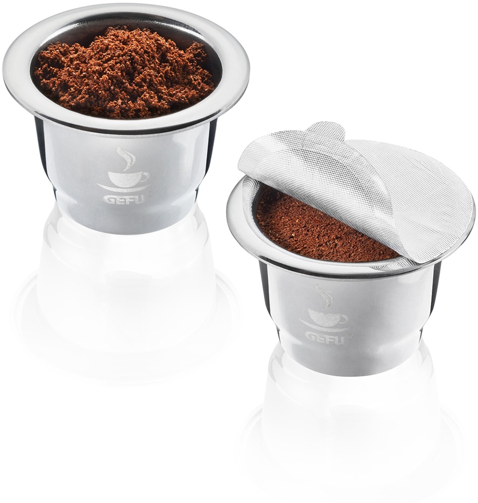 Gefu Conscio Reusable Nespresso-Compatible Coffee Capsules, 2 pcs