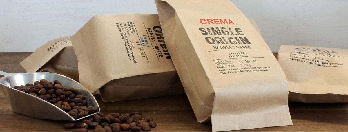 Vi uppdaterar vårt Crema -kaffesortiment: Cremas färskrostade kaffen avslutas och vi lanserar istället tre nya kaffen
