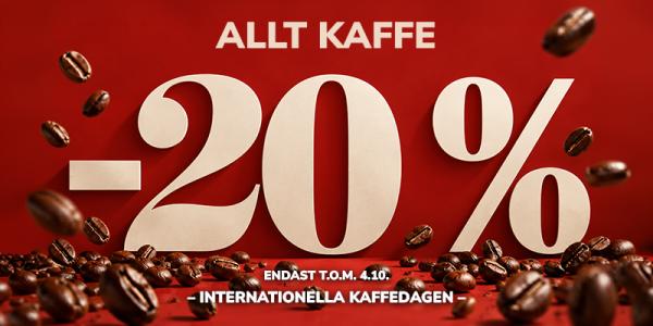 Internationella kaffedagen – kaffe -20 %
