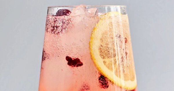 Rabarber- och hallonbubbel