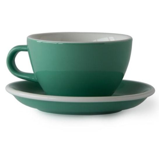 Acme Acme Large Latte Cup 280 ml + Saucer 15 cm, Feijoa Green