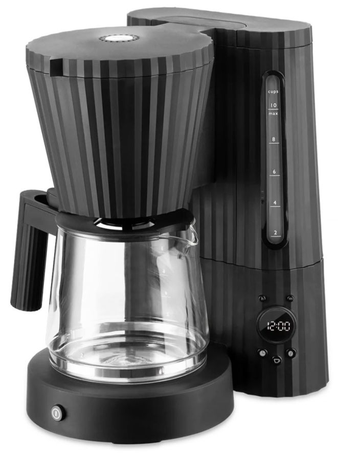 Alessi MDL14 Plissé kaffebryggare, svart