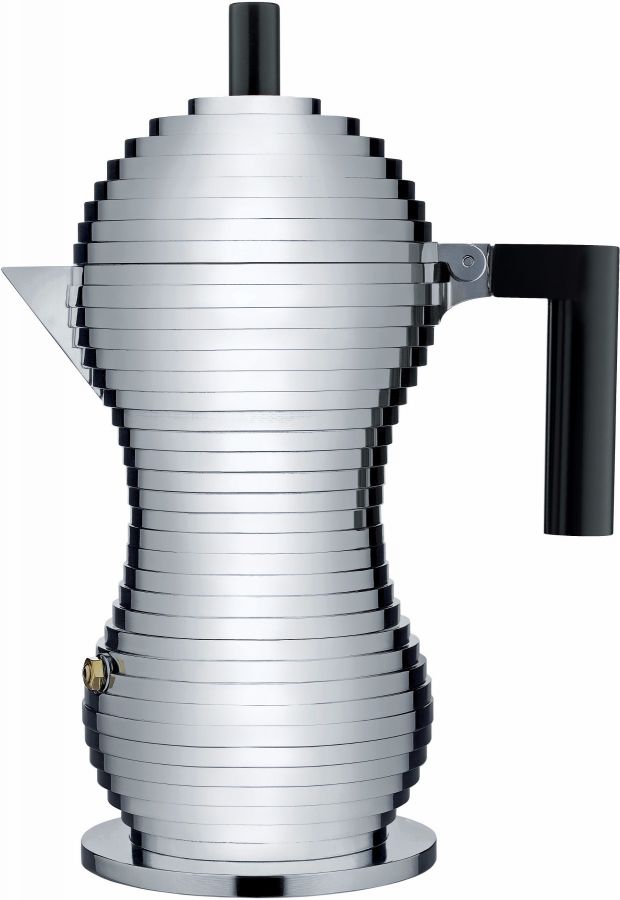 Alessi Alessi Pulcina MDL02 6 koppars mokabryggare, svart