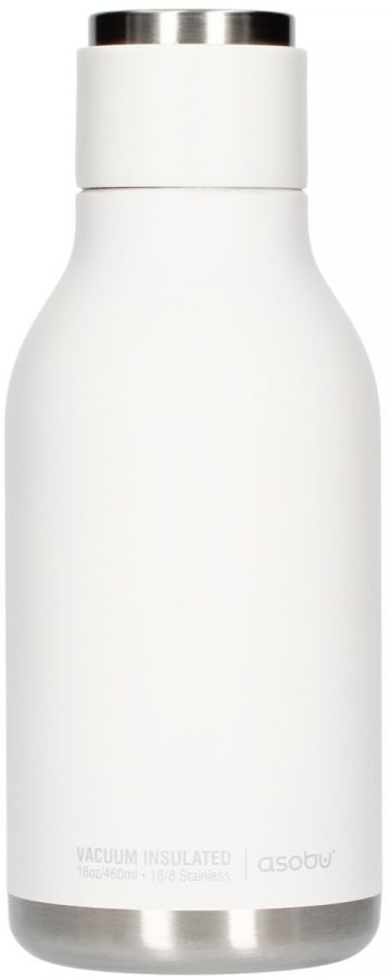 Asobu Asobu Urban Water Bottle dricksflaska i rostfritt stål 460 ml, vit