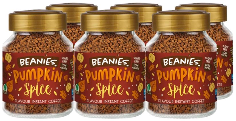 Beanies Pumpkin Spice smaksatt snabbkaffe 6 x 50 g