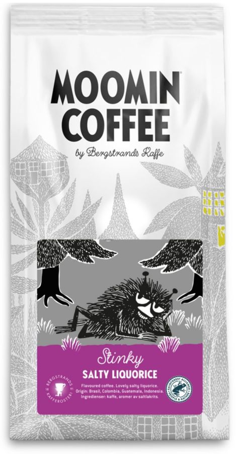 Bergstrands Moomin Stinky Salty Liquorice Flavoured Coffee 250 g Ground