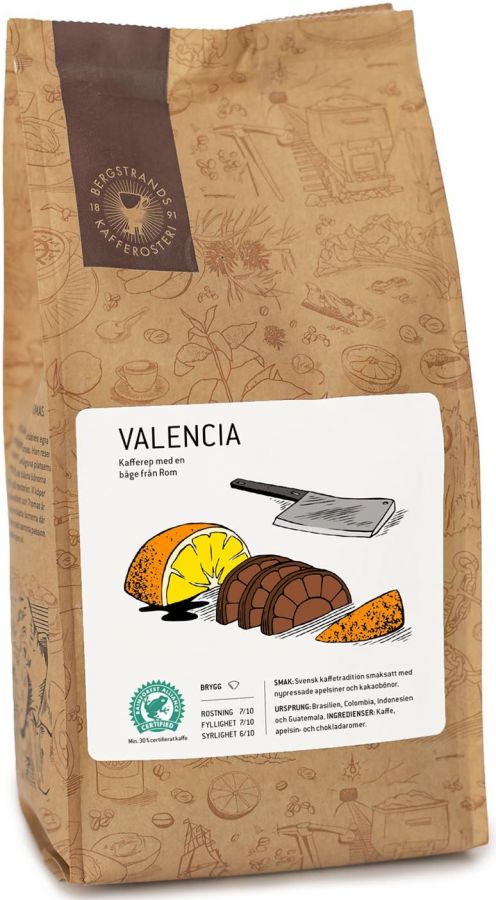 Bergstrands Valencia Flavoured Coffee 250 g Ground