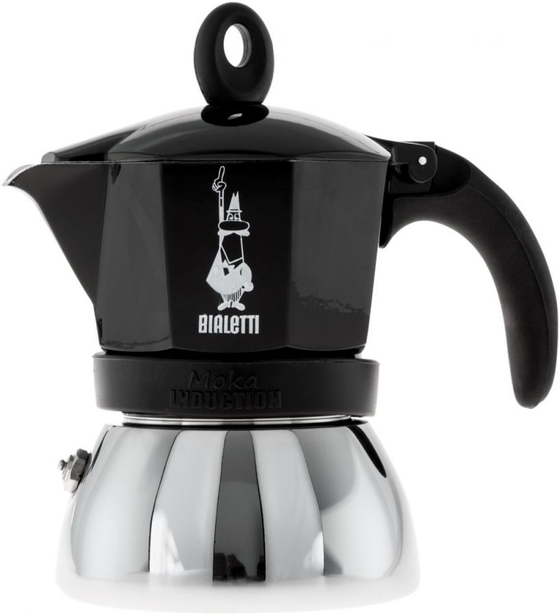 Bialetti Bialetti Moka Induction Black 3 koppars mokabryggare