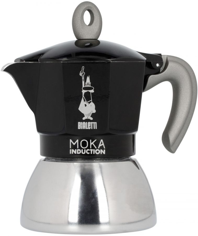 Bialetti Moka Induction Black 4 koppars mokabryggare