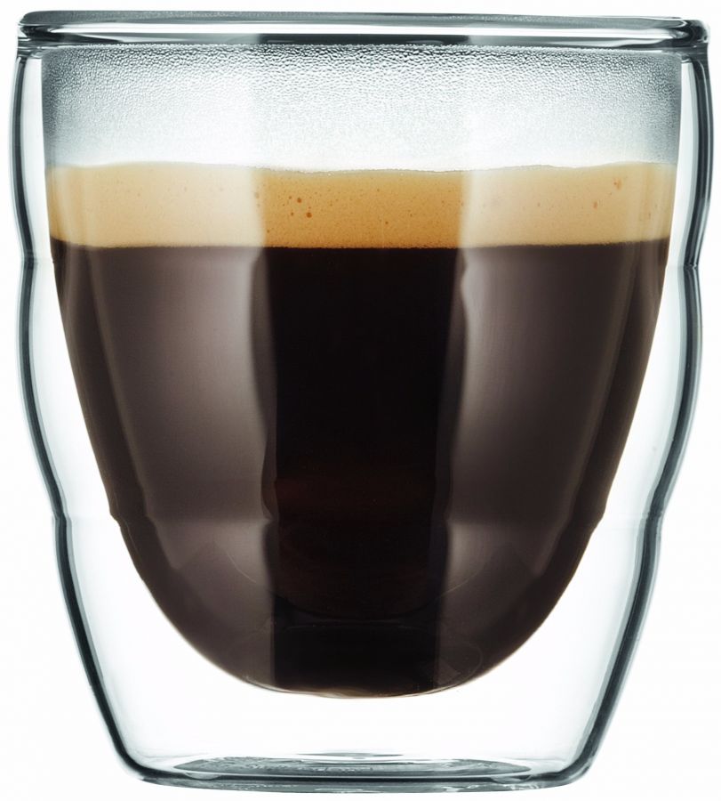 Bodum Pilatus dubbelväggade glas 80 ml, 2 st