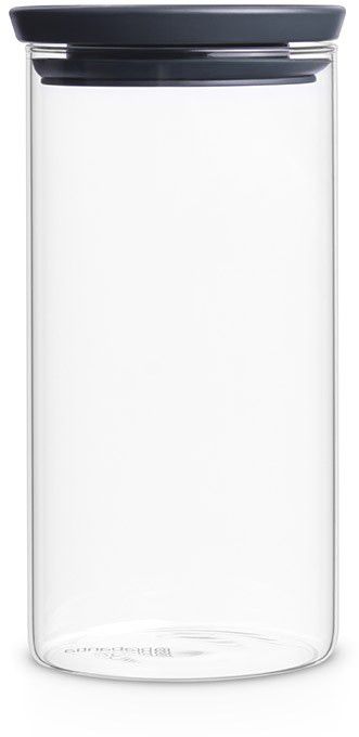 Brabantia Brabantia glasburk med grått lock, 1,1 l