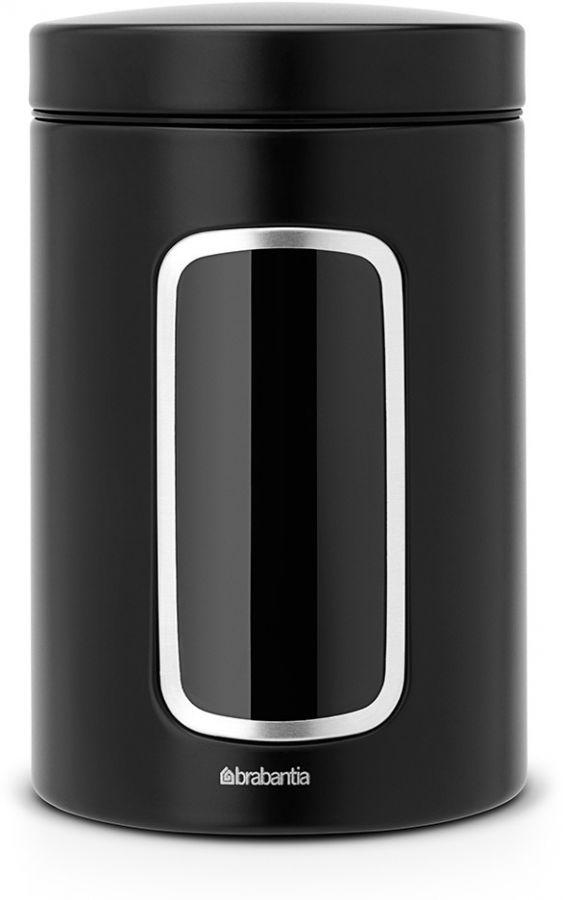 Brabantia Brabantia förvaringsburk 1,4 l med fönster, matt svart