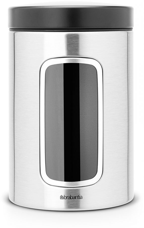 Brabantia Brabantia förvaringsburk 1,4 l med fönster, stål