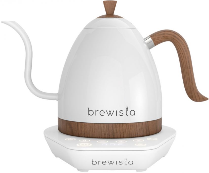 Brewista Artisan Gooseneck vattenkokare med temperaurinställning 1 l, mattvit