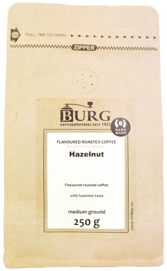 Burg smaksatt kaffe, hasselnöt 250 g malet