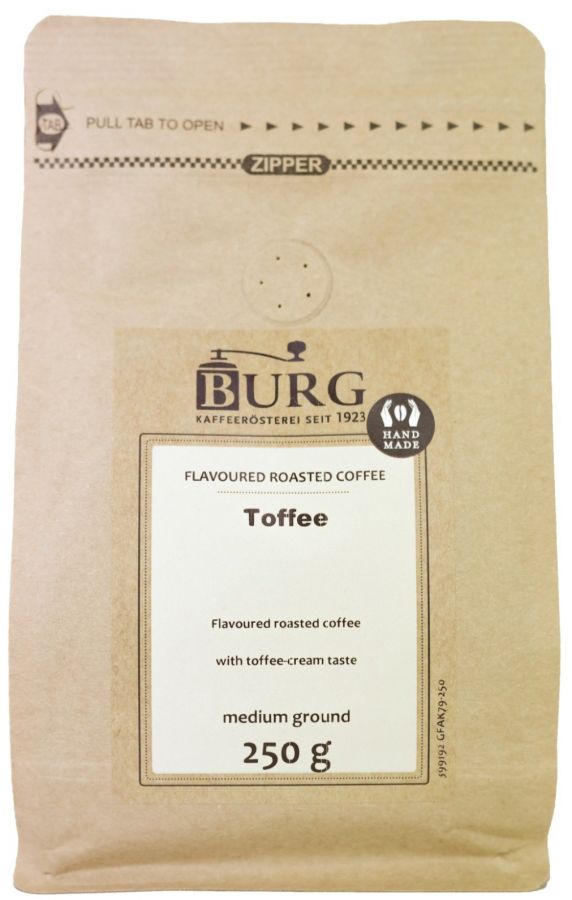 Burg smaksatt kaffe, gräddkola 250 g malet