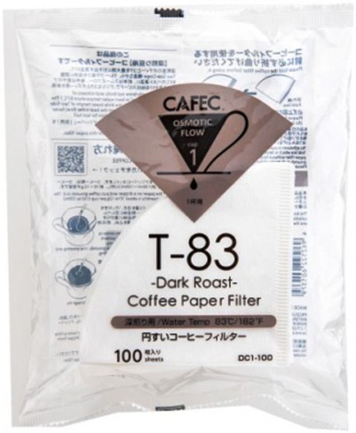 CAFEC CAFEC Dark Roast T-83 Coffee Paper Filter 1 Cup, 100 st