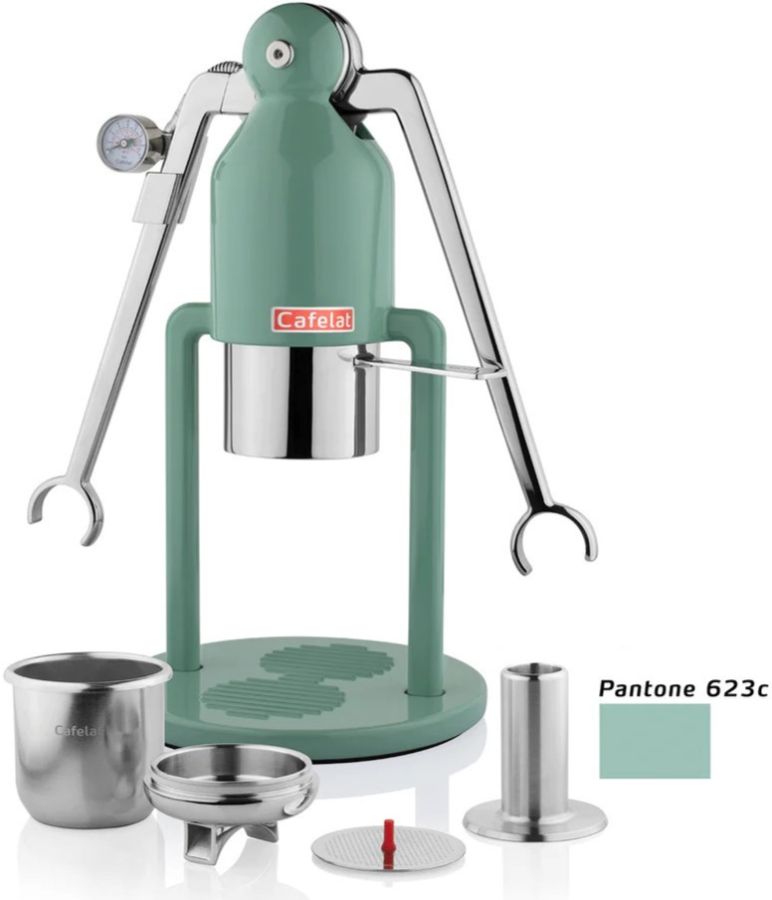 Cafelat Robot Barista Manual Espresso Maker, Retro Green