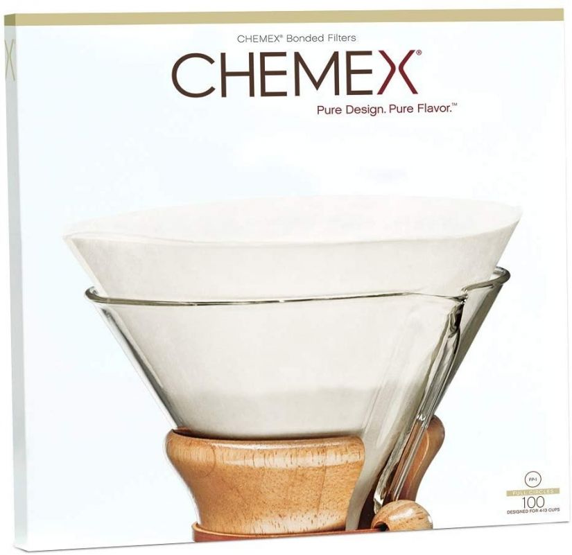 Chemex Chemex unfolded Circles runda kaffefilter till 5-13 koppars kanna, 100 st.