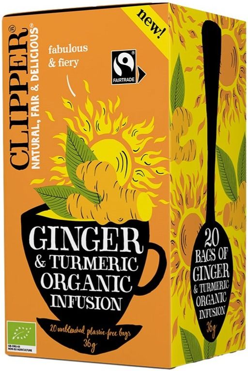 Clipper Organic Ginger & Turmeric Infusion, 20 tepåsar