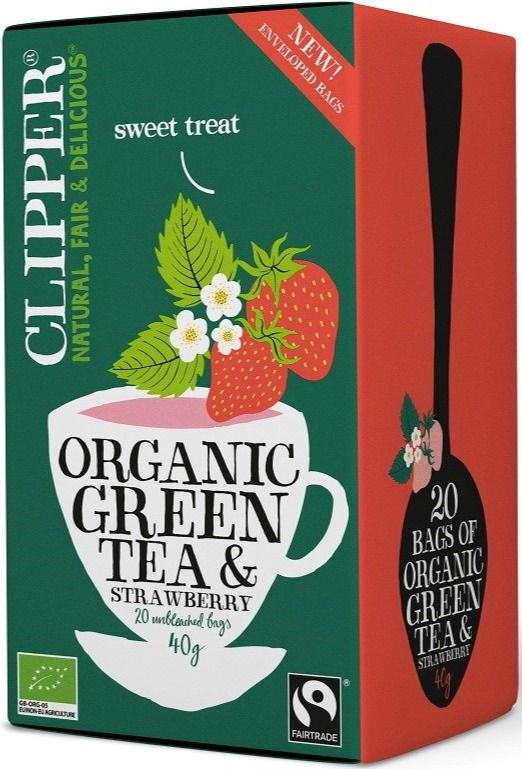 Clipper Organic Green Tea & Strawberry 20 Bags