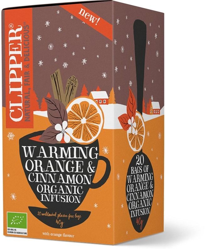 Clipper Organic Warming Orange & Cinnamon Infusion 20 Tea Bags