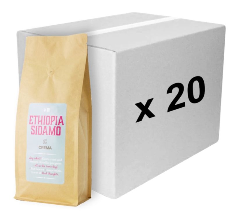 Crema Ethiopia Sidamo 20 x 1 kg kaffebönor