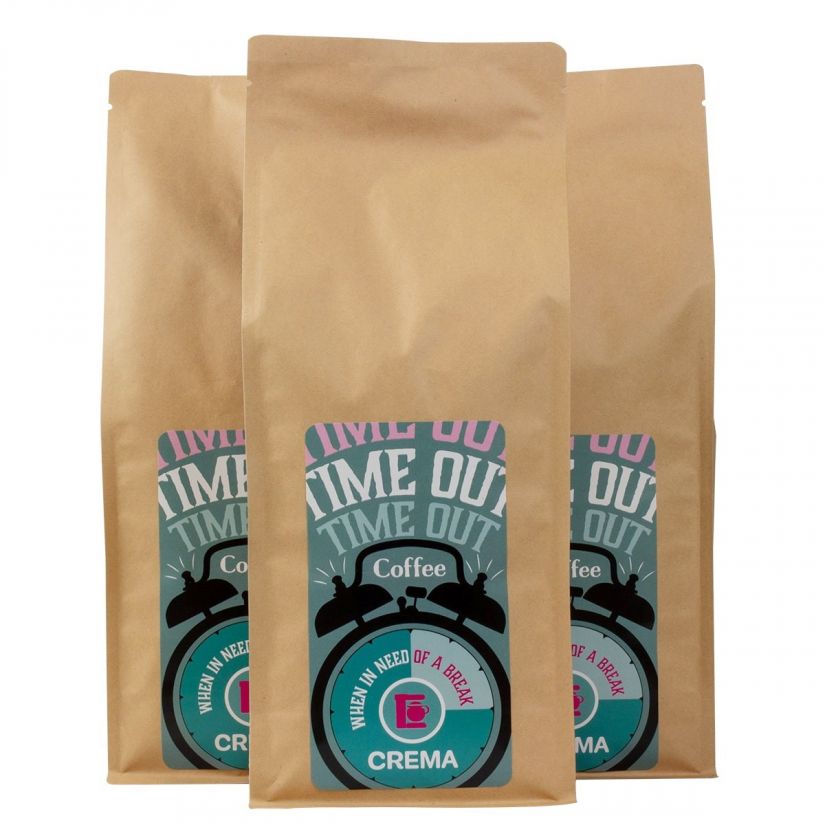 Crema Crema Time Out bryggkaffe 3 x 1 kg kaffebönor