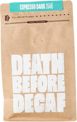Death Death Before Decaf Espresso Dark 250 g kaffebönor