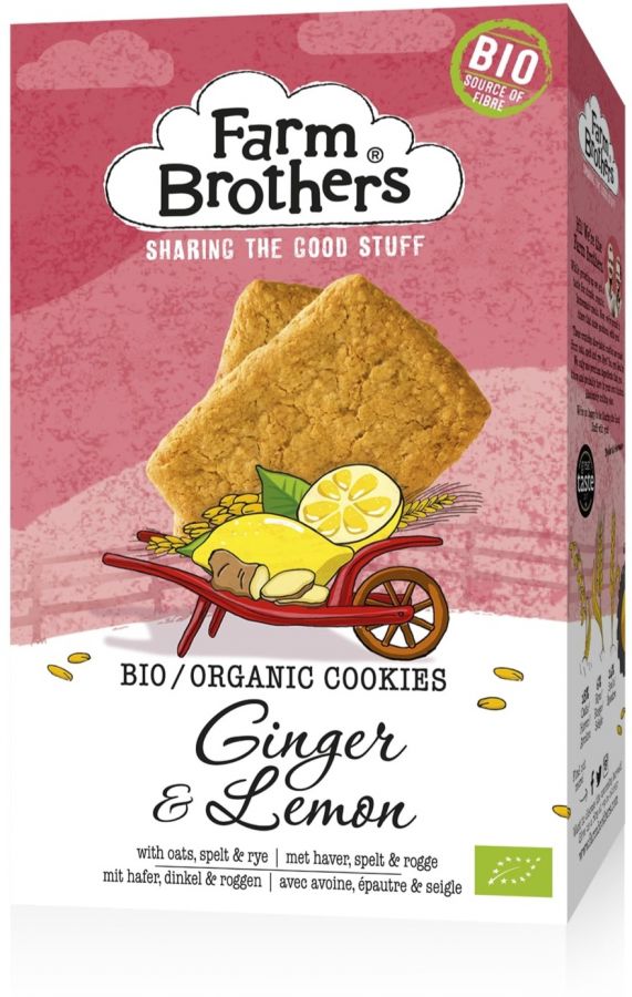 Farm Farm Brothers ekologiska ingefära & citron cookie 150 g