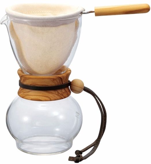 Hario Hario Drip Pot Woodneck, Olive Wood kaffefilter 480 ml