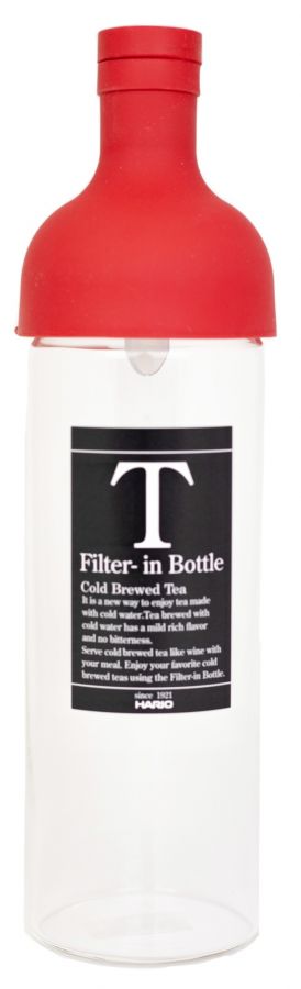 Hario Hario Filter-in Bottle cold brew teflaska 750 ml, röd