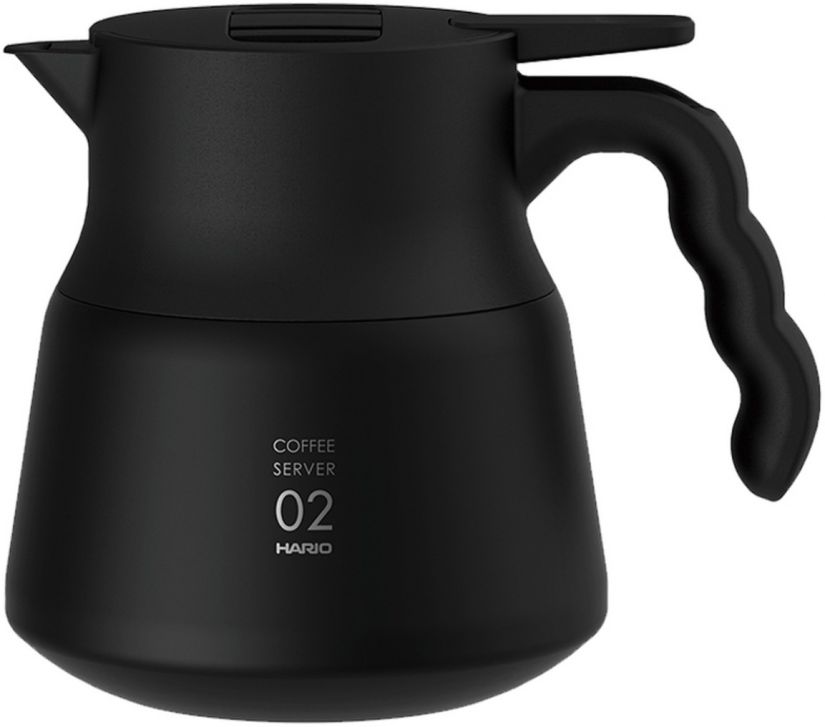 Hario V60-02 Insulated Stainless Steel Server PLUS 600 ml, Black