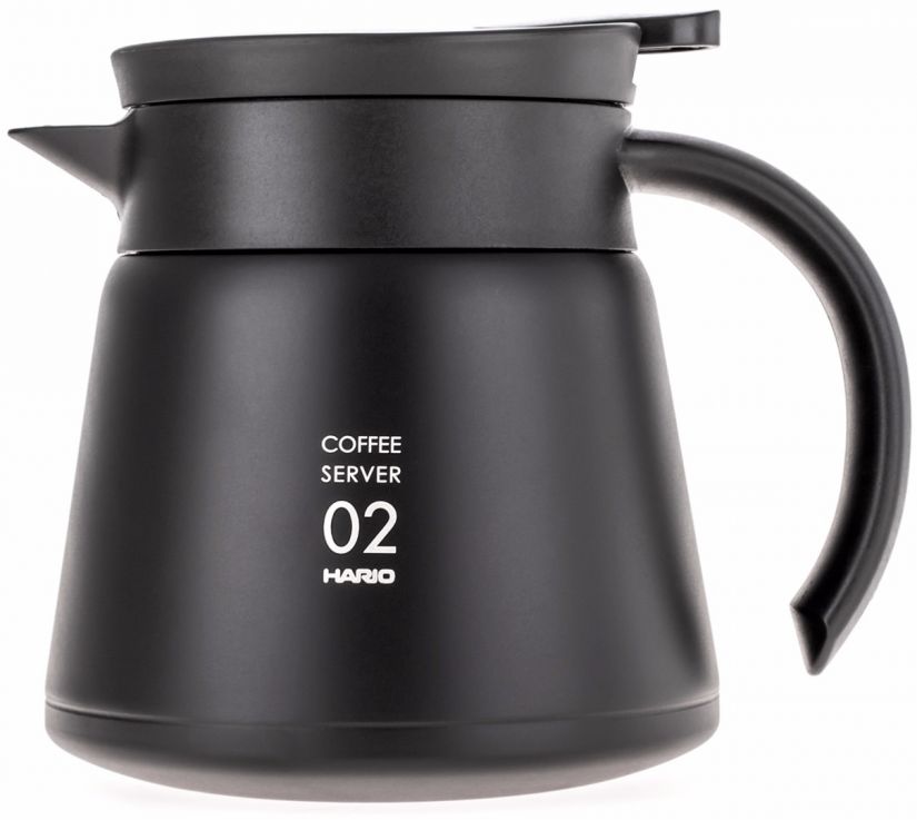 Hario V60 02 Insulated Stainless Steel Server 600 ml, Black
