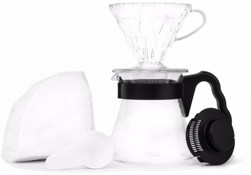 Hario Hario V60 Pour over Kit, svart/transparent