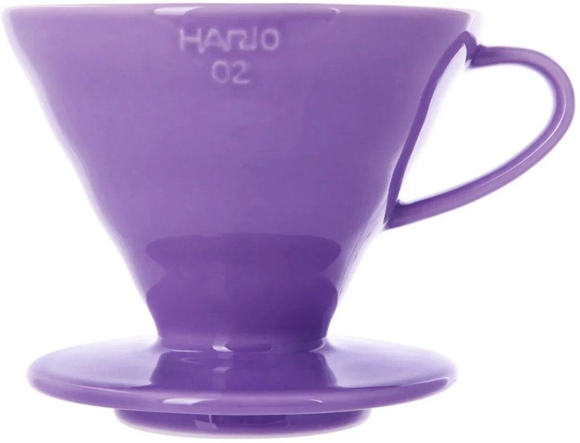 Hario V60 Dripper storlek 02 filterhållare i porslin, lila