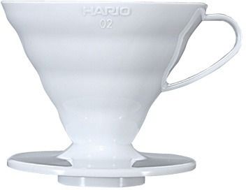 Hario V60 Dripper storlek 02 filterhållare i porslin, vit