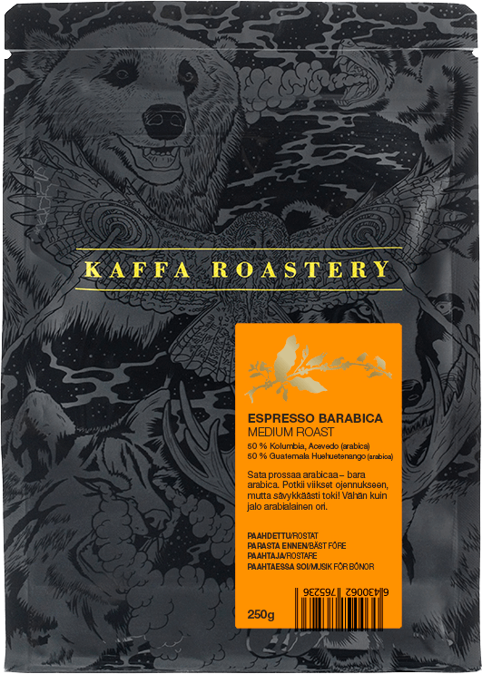 Kaffa Kaffa Roastery Espresso Barabica 250 g kaffebönor