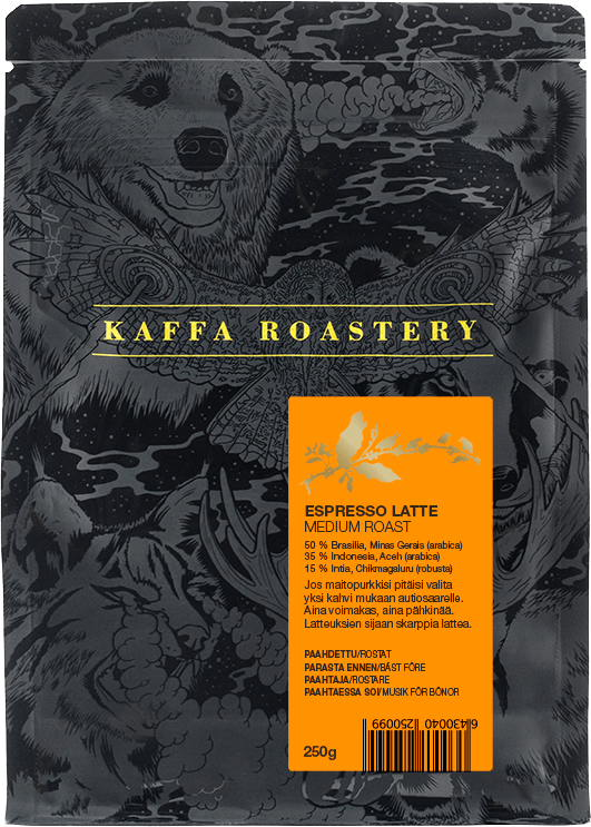 Kaffa Roastery Espresso Latte 250 g kaffebönor