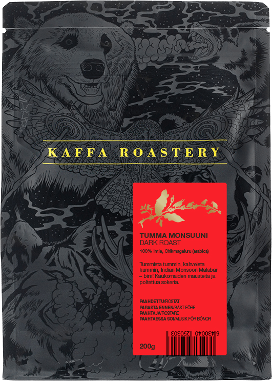 Kaffa Kaffa Roastery Tumma Monsuuni 200 g kaffebönor