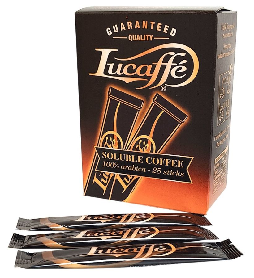 Lucaffé 100 % Arabica snabbkaffe 25 st. portionspåsar