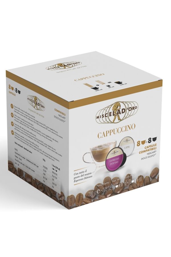 Miscela d'Oro Cappuccino, Dolce Gusto®-kompatibel kaffekapsel, 16 st.