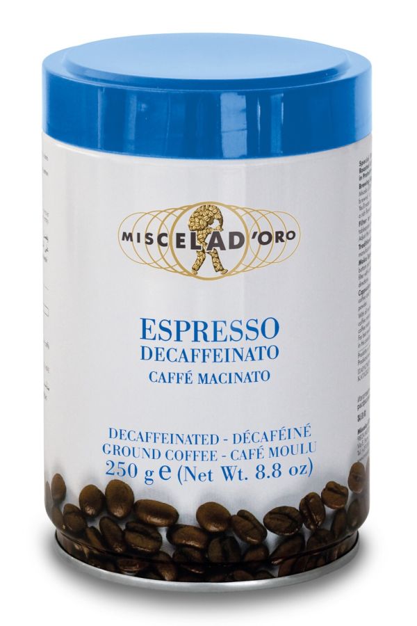 Miscela d'Oro Espresso Decaffeinato malet koffeinfritt kaffe 250 g burk