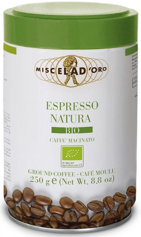 Miscela d'Oro Espresso Natura 250 g malet kaffe - burk
