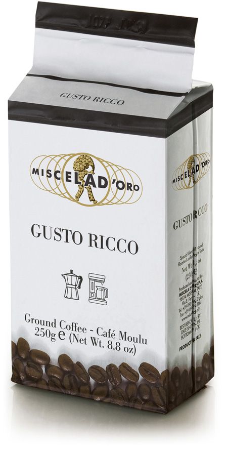 Miscela d'Oro Gusto Ricco 250 g malet kaffe