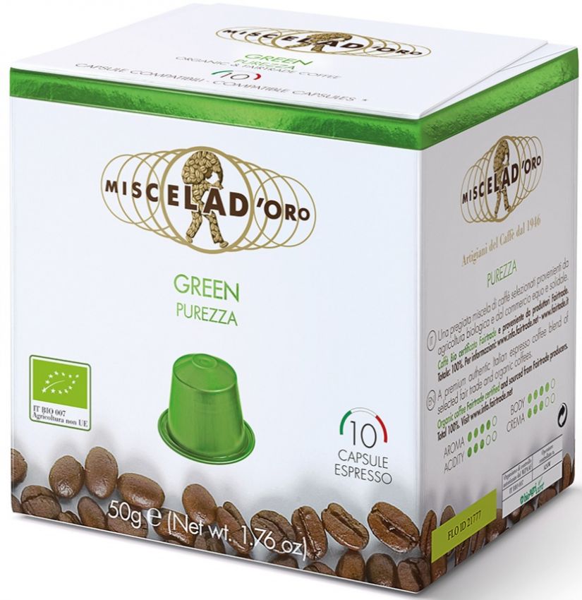 Miscela d'Oro Espresso Green Nespresso-kompatibel kaffekapsel 10 st
