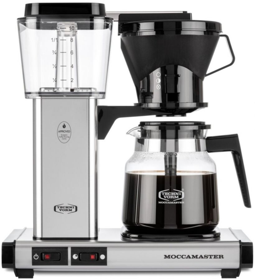 Moccamaster Manual S kaffebryggare 1,25 l, polerat silver