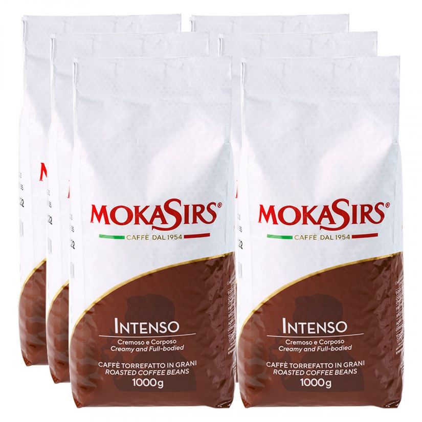 MokaSirs Intenso 6 x 1 kg kaffebönor